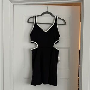 Old Navy Black and White Backless Dress